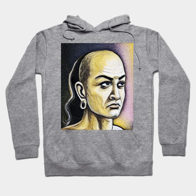 Chanakya Yellow Portrait | Chanakya Artwork 9 Hoodie by JustLit